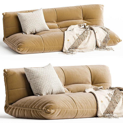 Flip Floor Sleeper Sofa West Elm 3D model