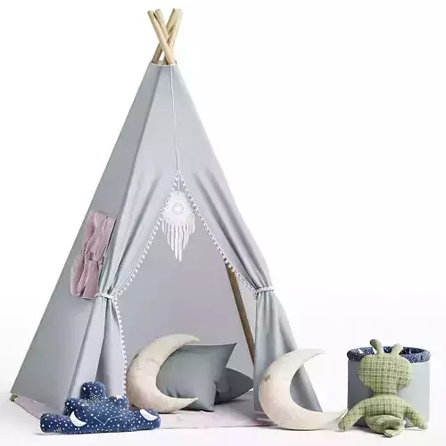Childs Teepee Set Bubbles