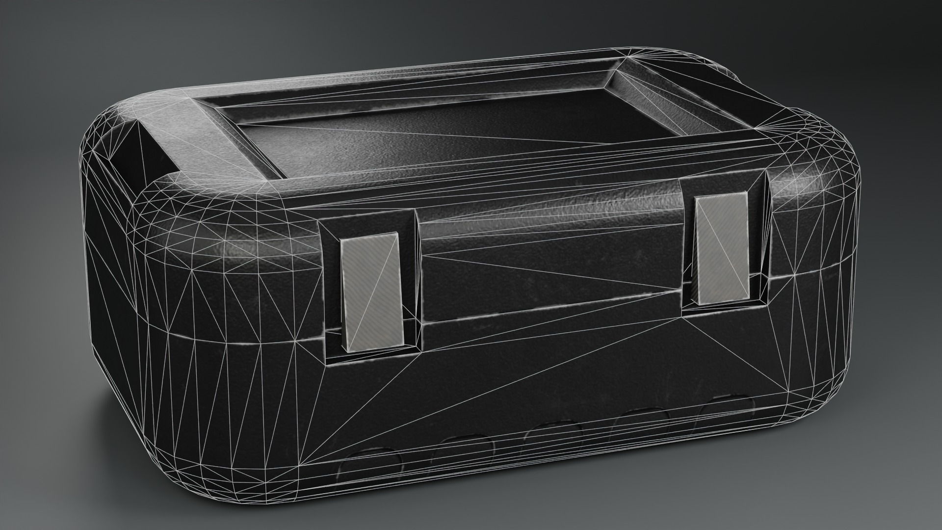 Scifi Box Low-poly 3D model_6