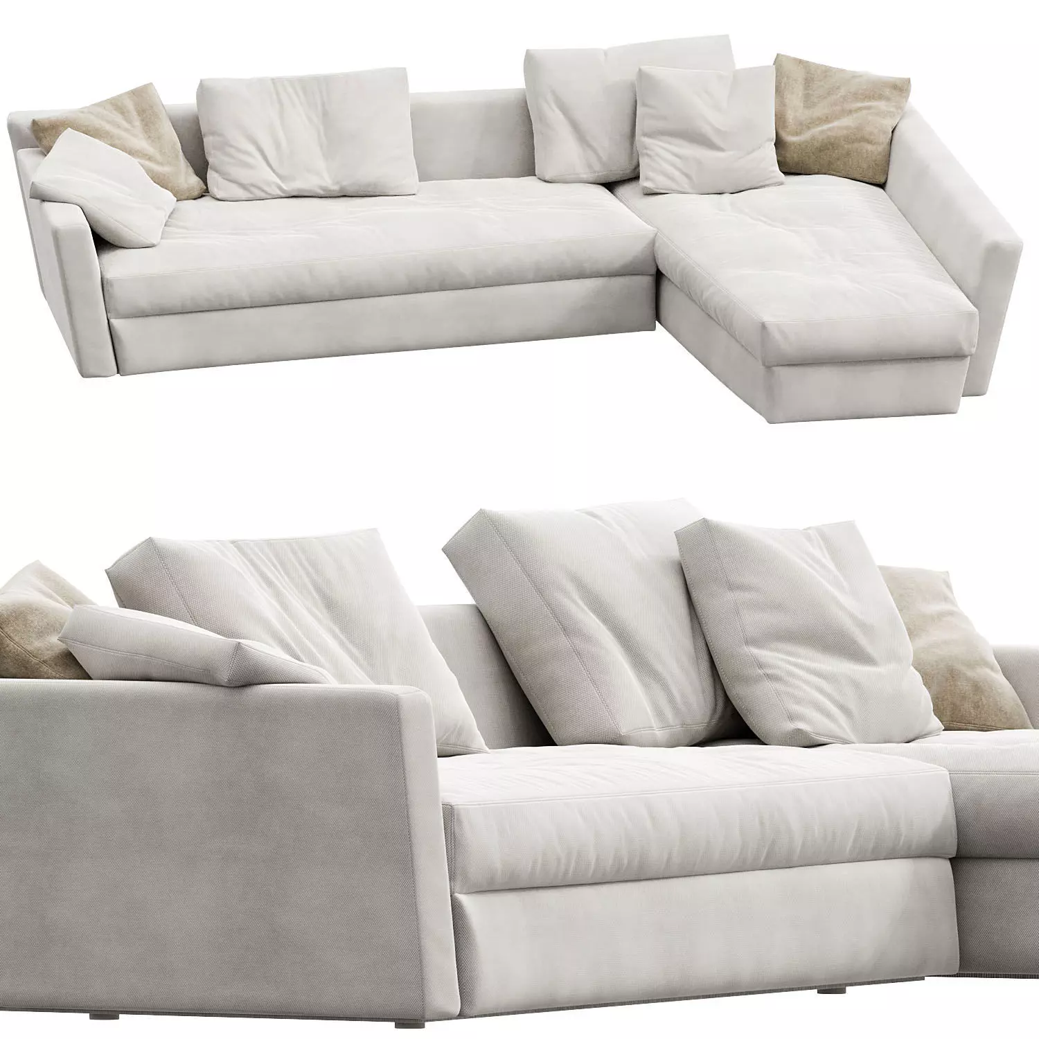 Adagio modular sofa by Flexform N1 3D model_0