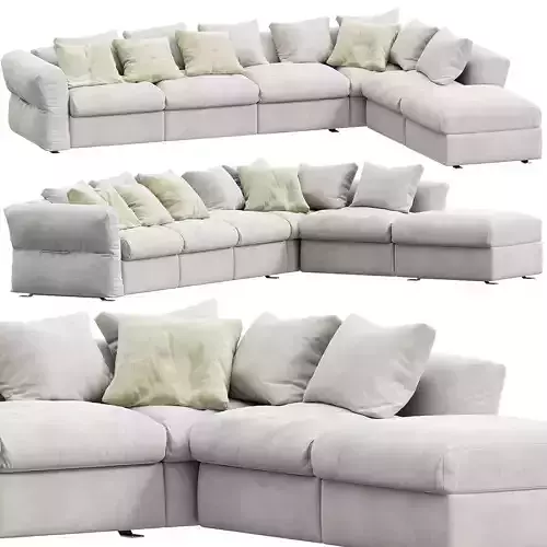 Newbridge Corner Sofawith ottoman by Flexform