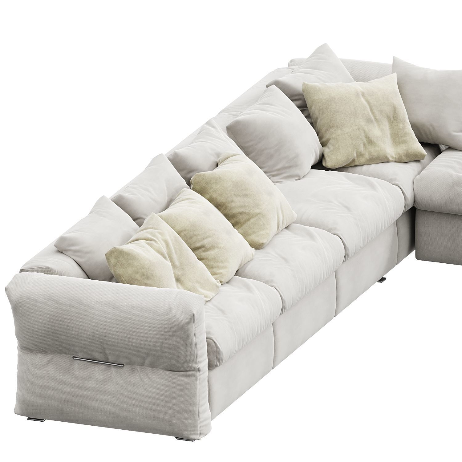 Newbridge Corner Sofawith ottoman by Flexform 3D model_1