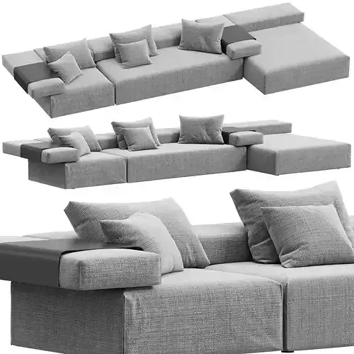 CINDER BLOCK modular sofa design Luca Nichetto Combination 02 3D model