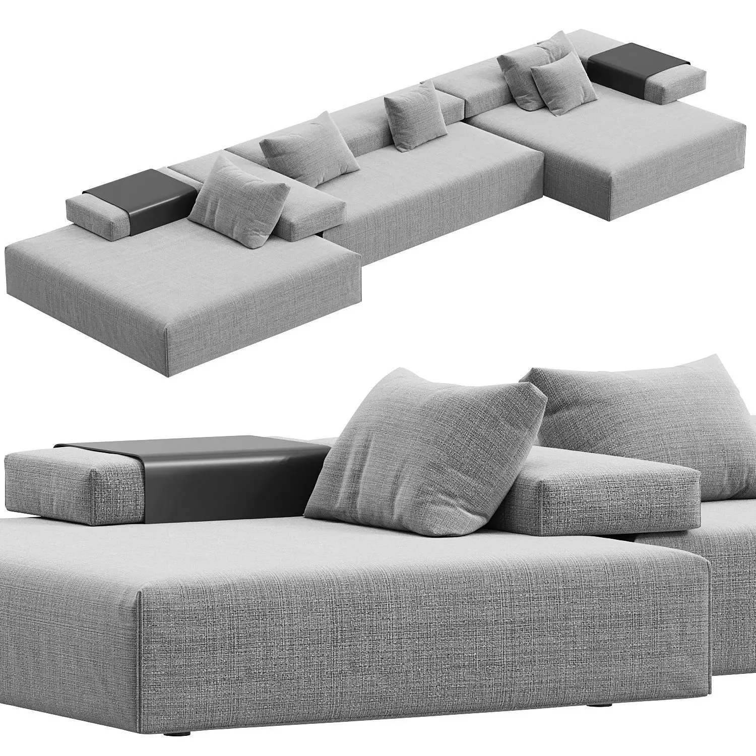 CINDER BLOCK modular sofa design Luca Nichetto Combination 05 3D model_0