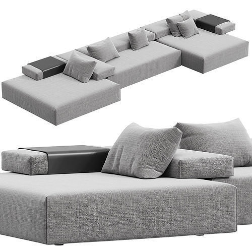 CINDER BLOCK modular sofa design Luca Nichetto Combination 05 3D model