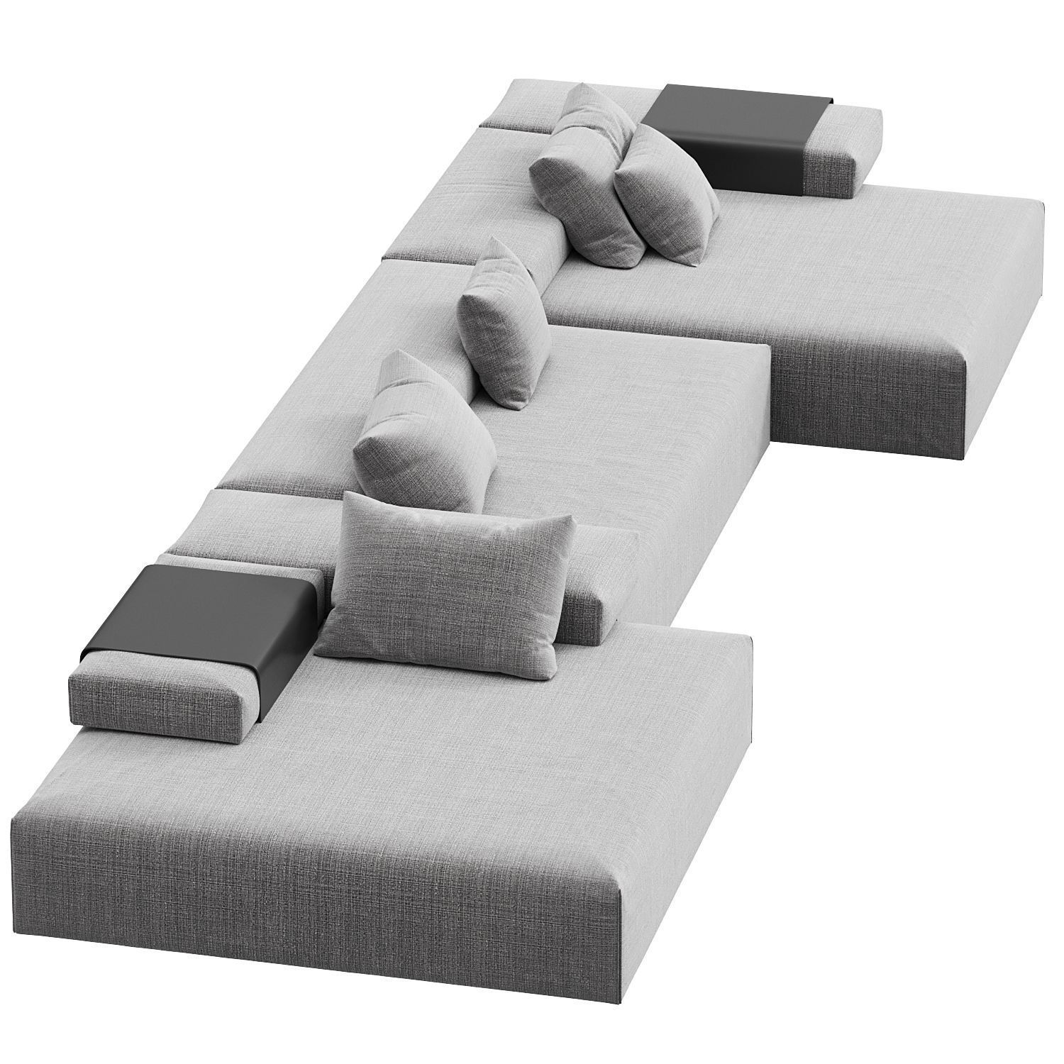 CINDER BLOCK modular sofa design Luca Nichetto Combination 05 3D model_1