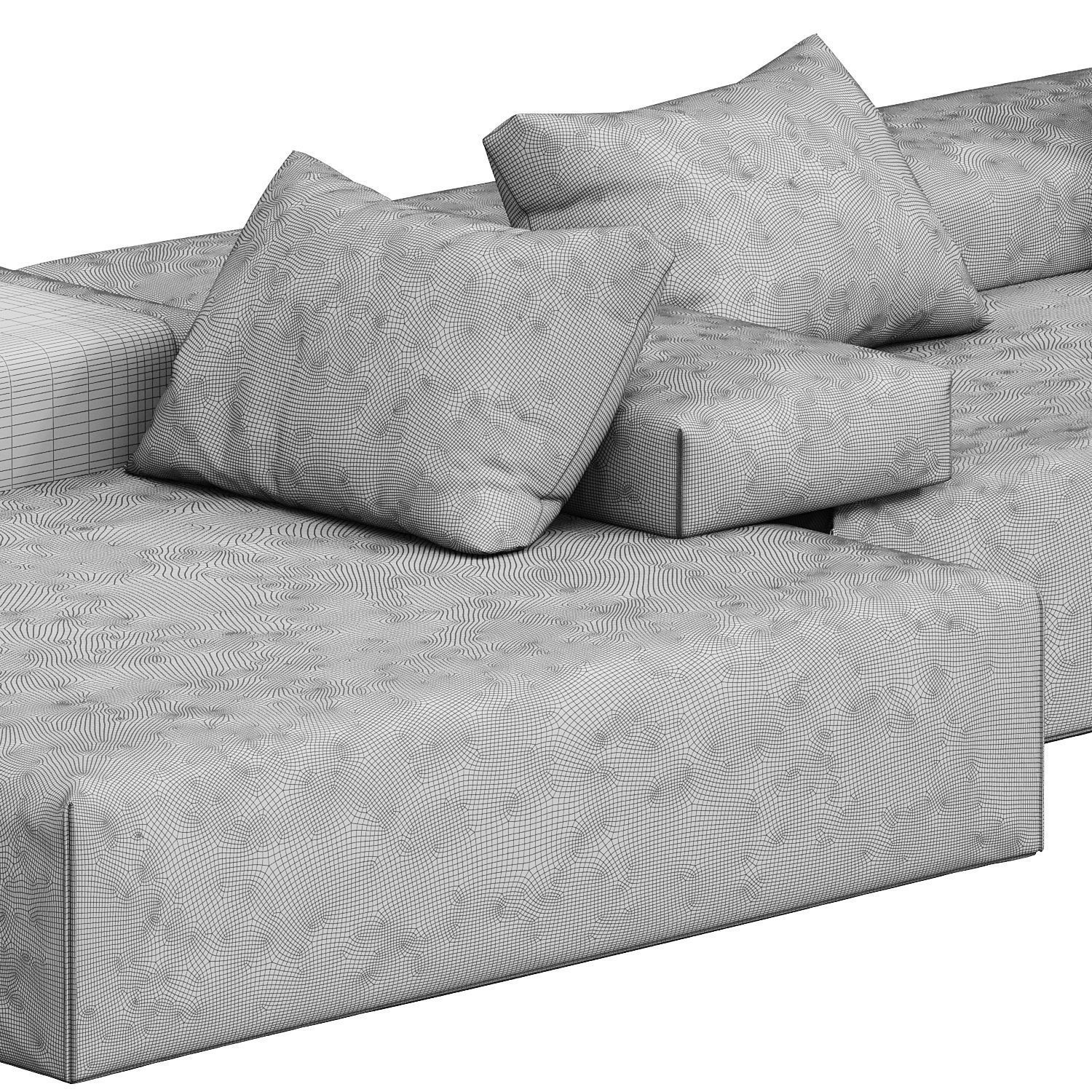 CINDER BLOCK modular sofa design Luca Nichetto Combination 05 3D model_2