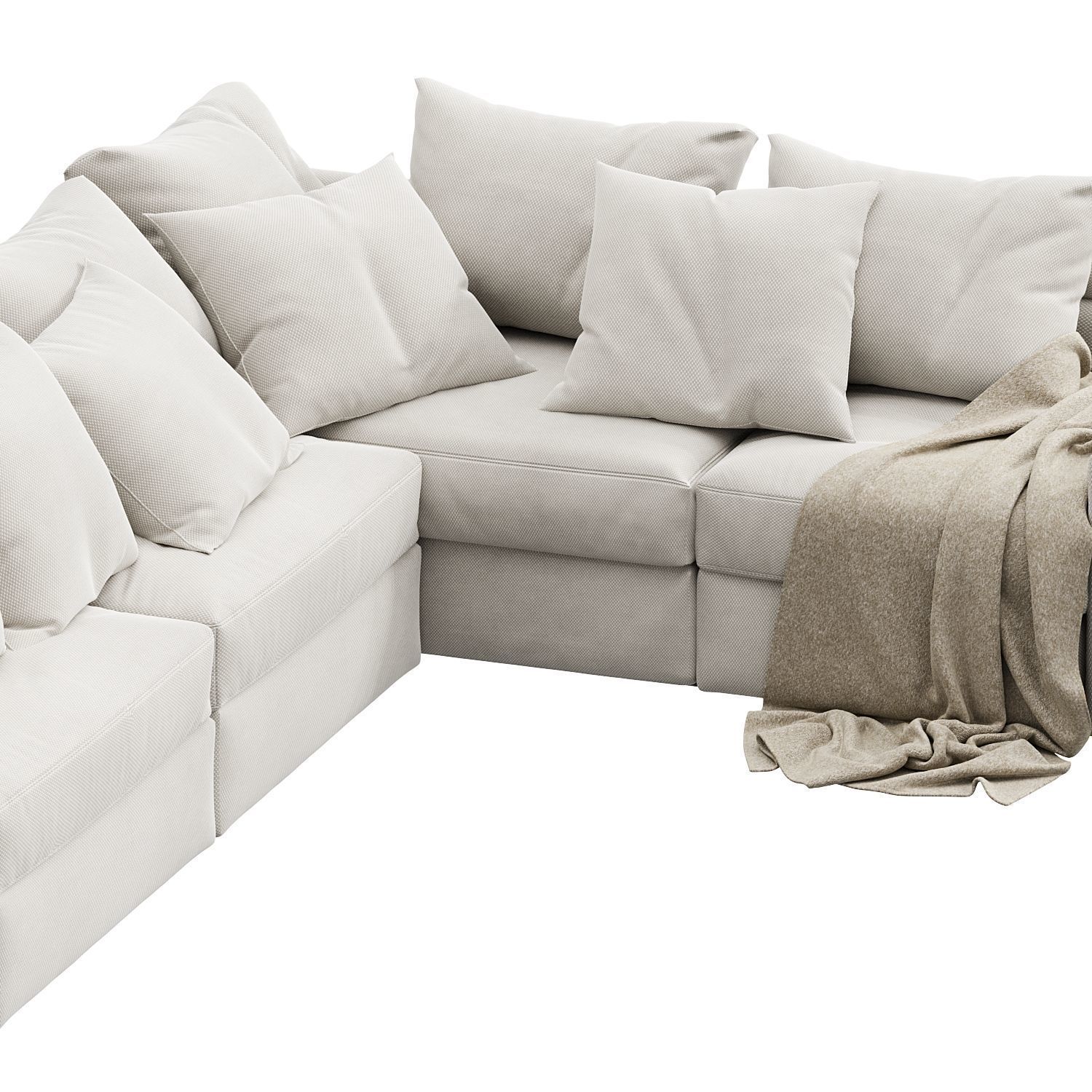 Groundpiece modular sofa by Flexform 11MXB 3D model_1