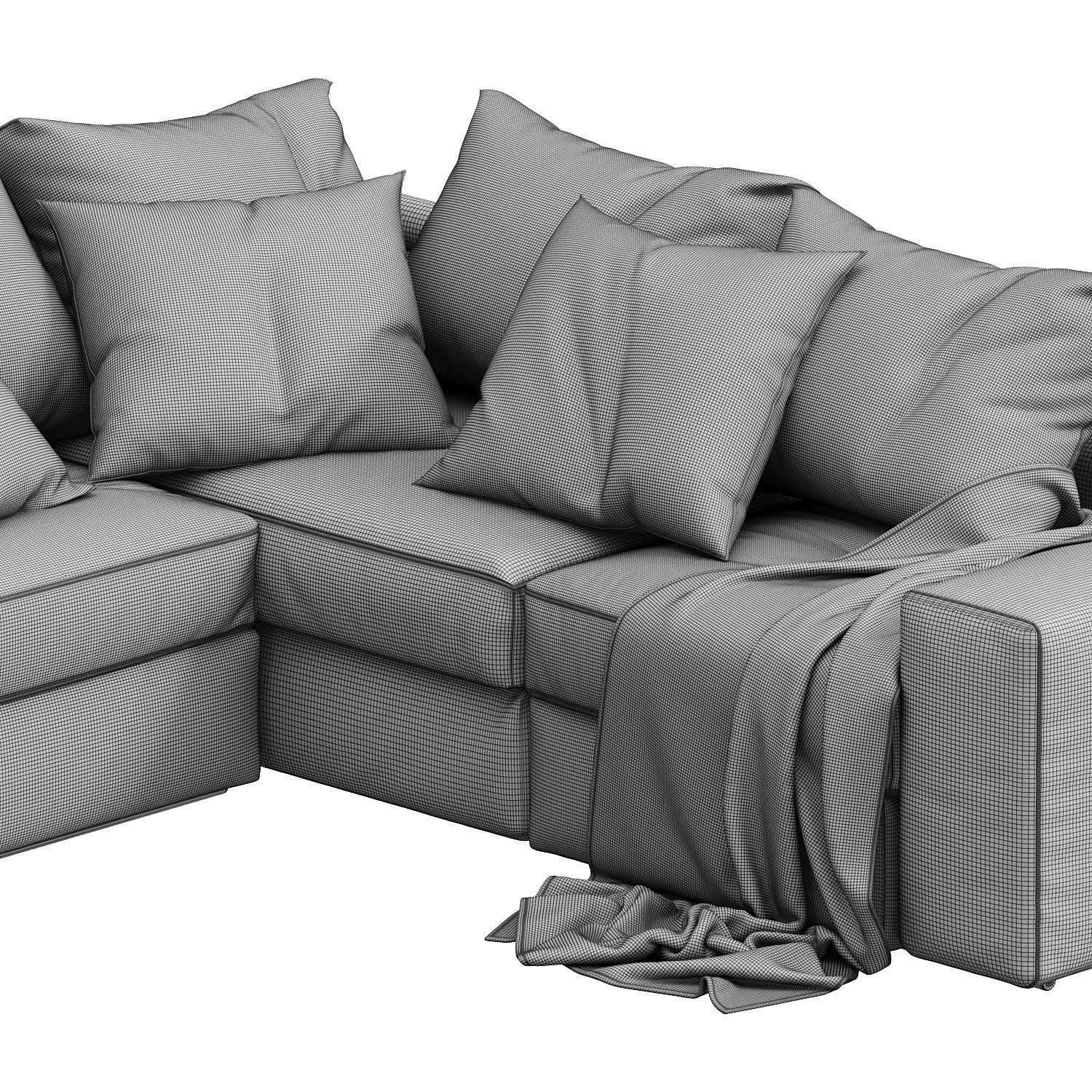 Groundpiece modular sofa by Flexform 11MXB 3D model_3