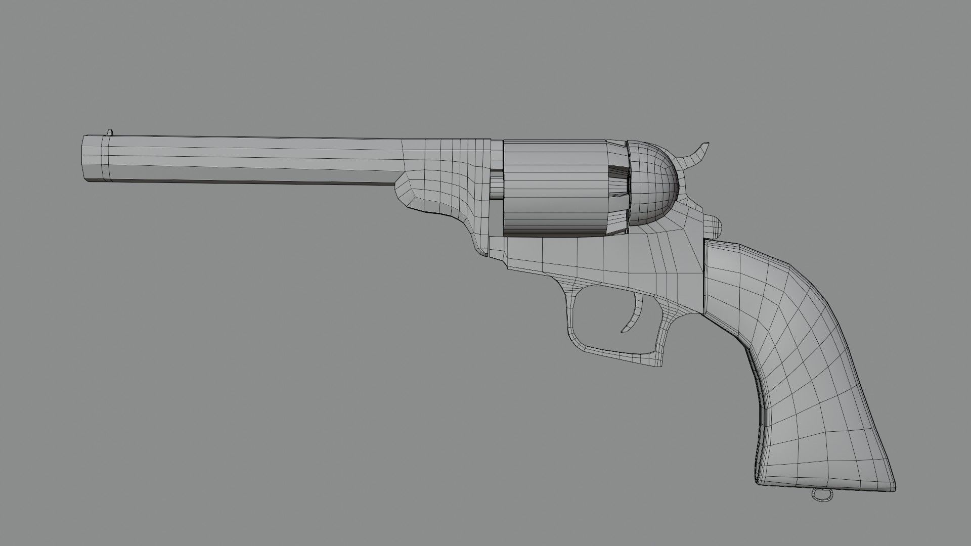 Dragoon colt gun Low-poly 3D model_5