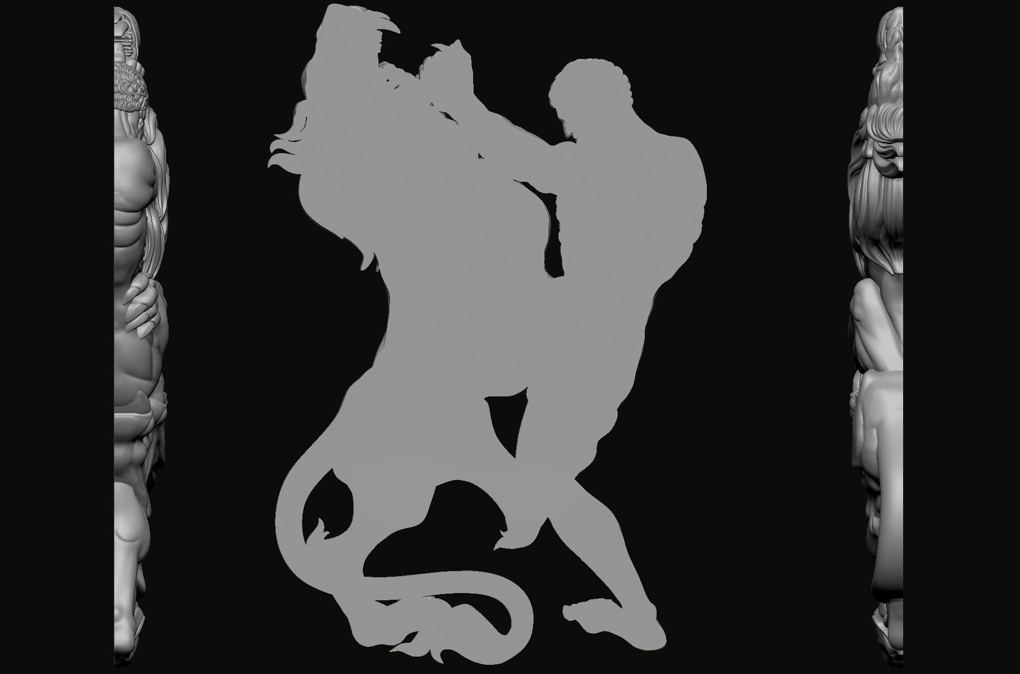Hercules and the Nemean Lion 3D print model_6