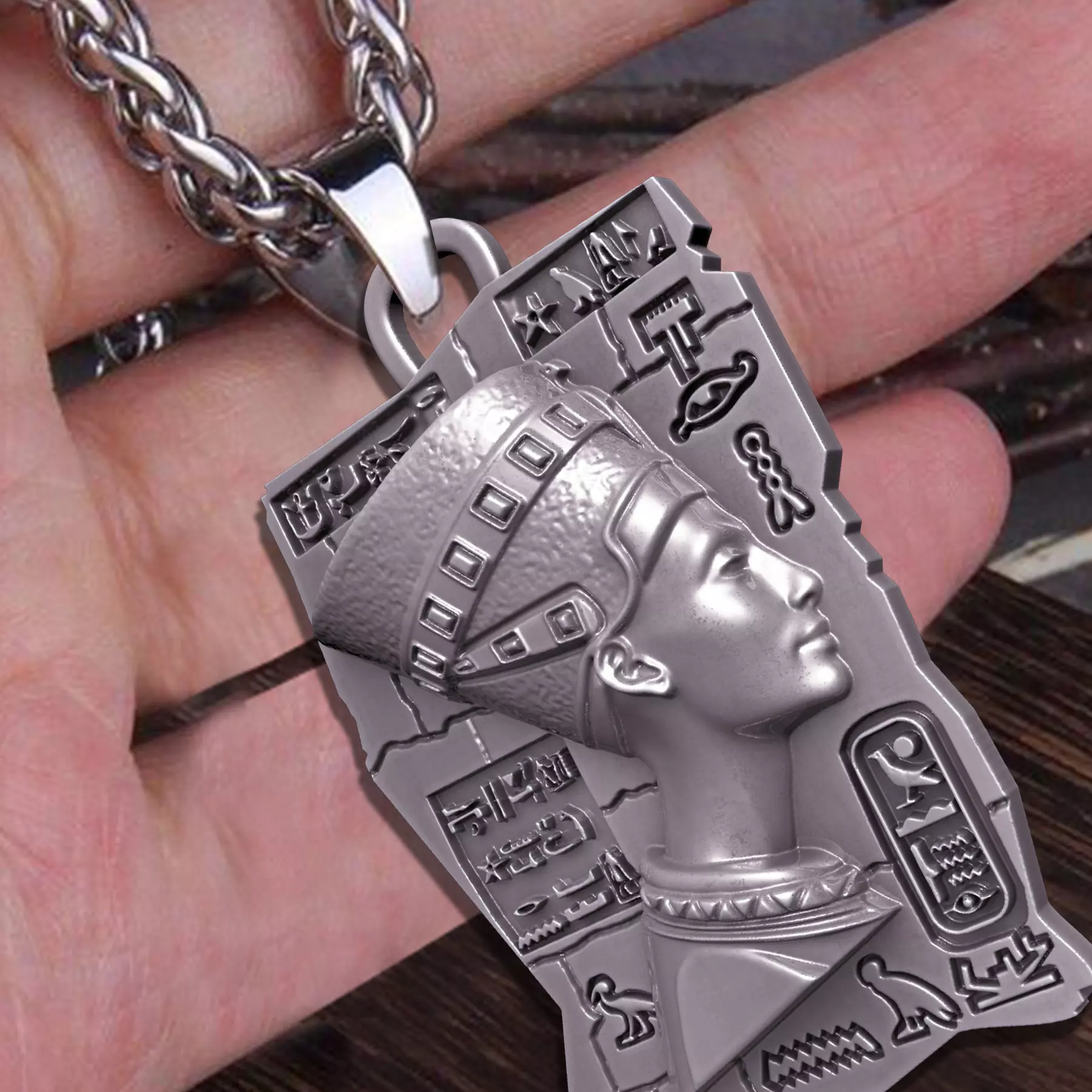 Nefertiti Queen of ancient Egypt PENDANT 3D print model