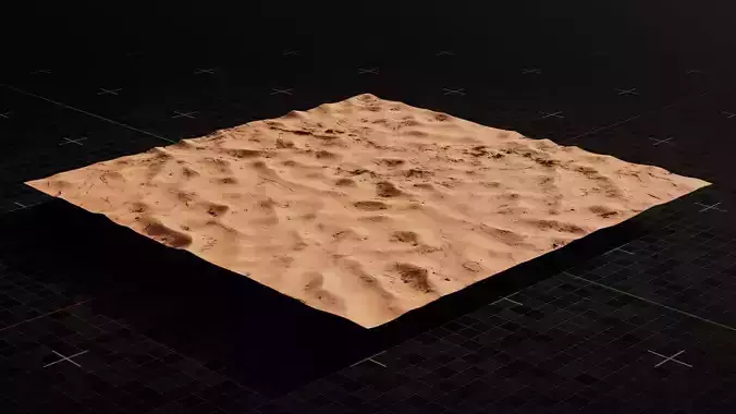 mars Dunes Terrain 4 3D model