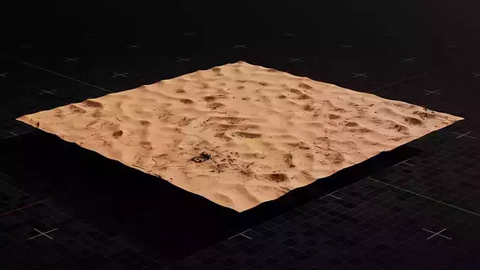 Mars Dunes Terrain 5 3D model