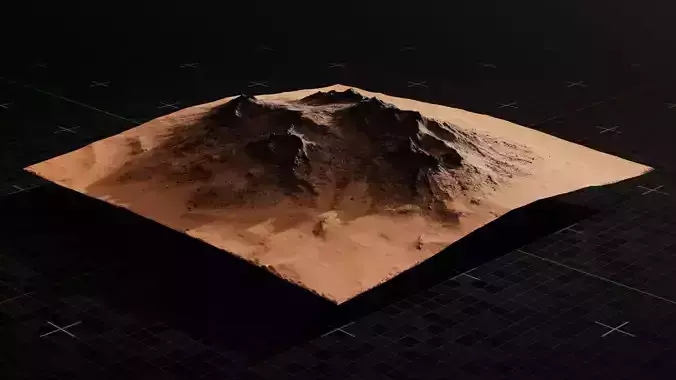 Mars Mountain Terrain 8 3D model