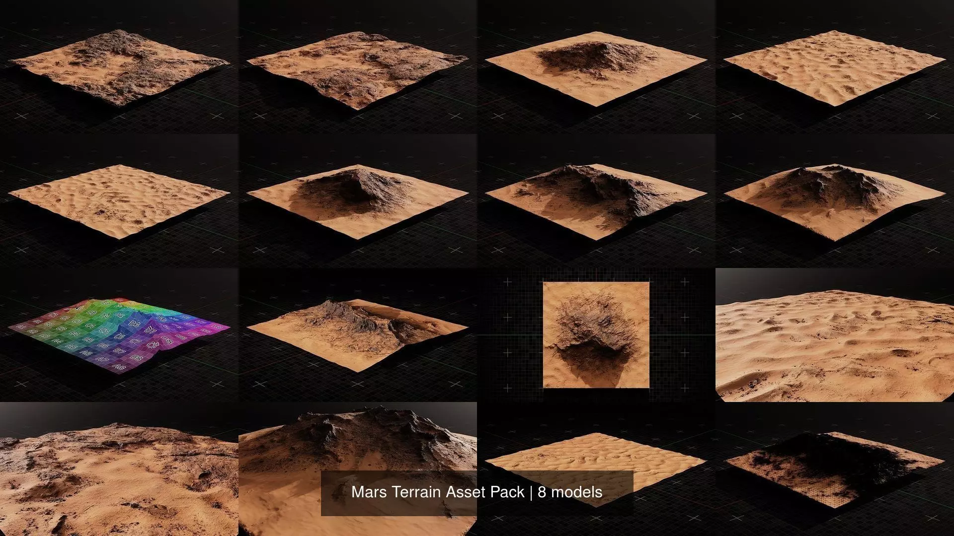 Mars Terrain Asset Pack 3D Model Collection_1