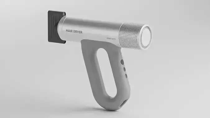 Industrial Modern Hair Dryer 3d Concept Design 3D model