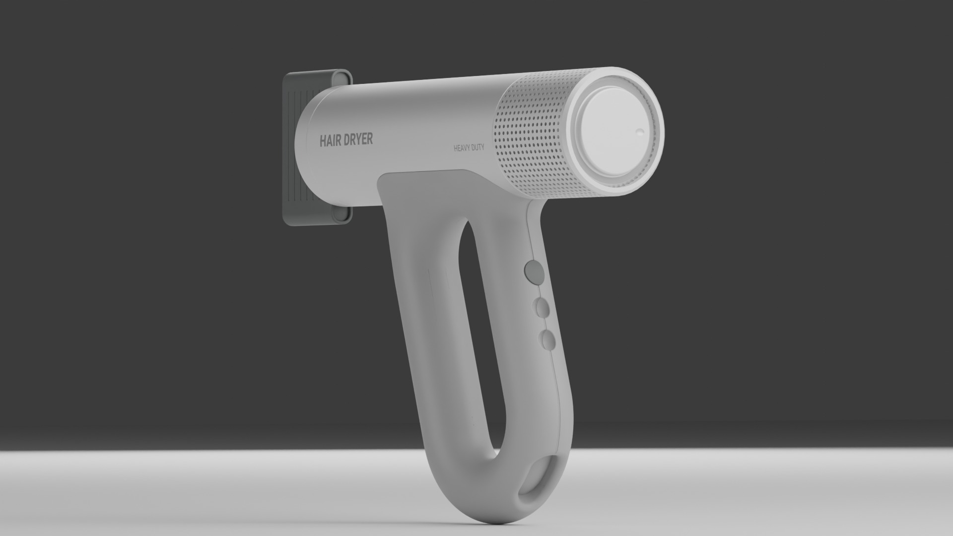 Industrial Modern Hair Dryer 3d Concept Design 3D model_7