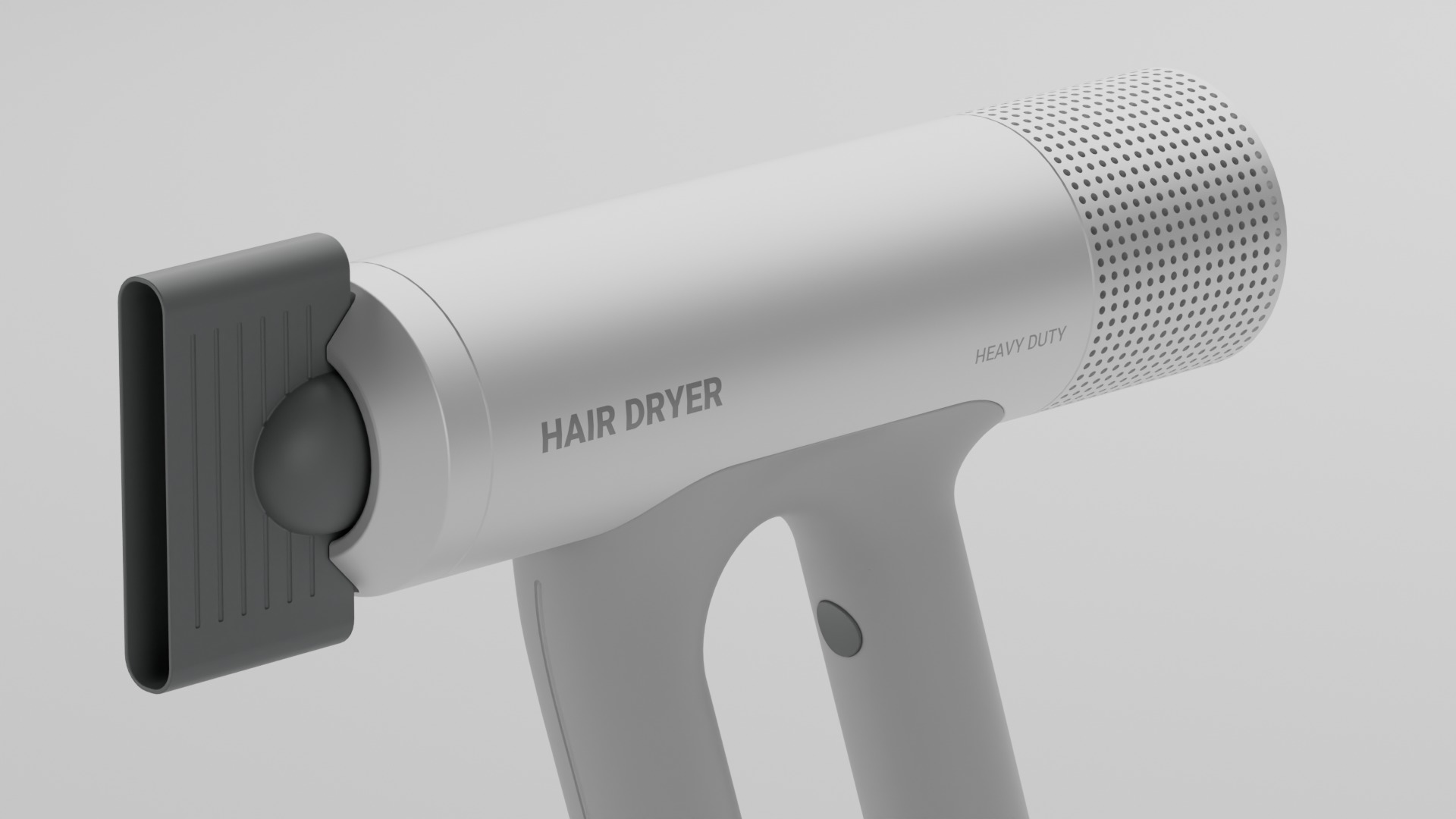 Industrial Modern Hair Dryer 3d Concept Design 3D model_4