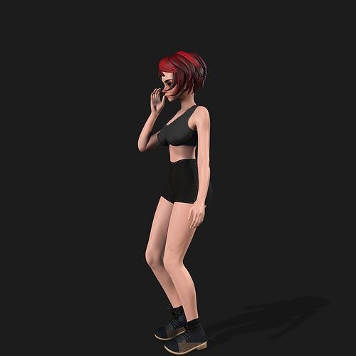 sexygirl Low-poly 3D model