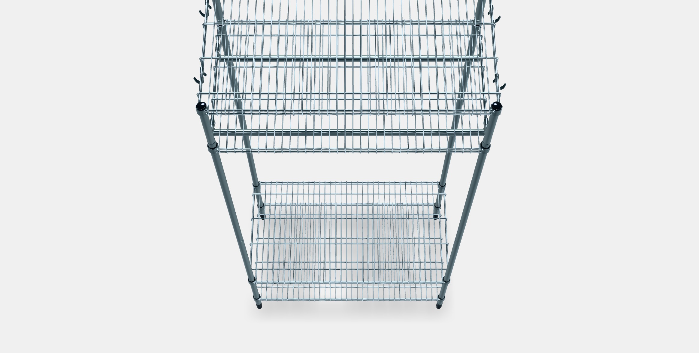 OMAR Bookcase with clothes rack Low-poly 3D model_4