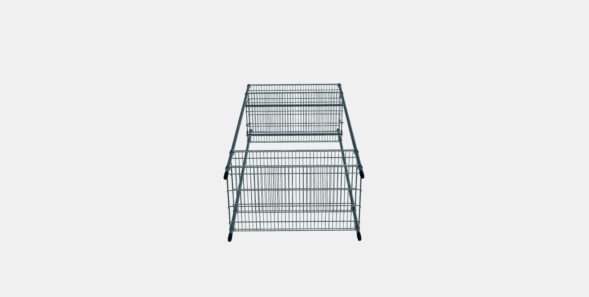 OMAR Bookcase with clothes rack Low-poly 3D model_7