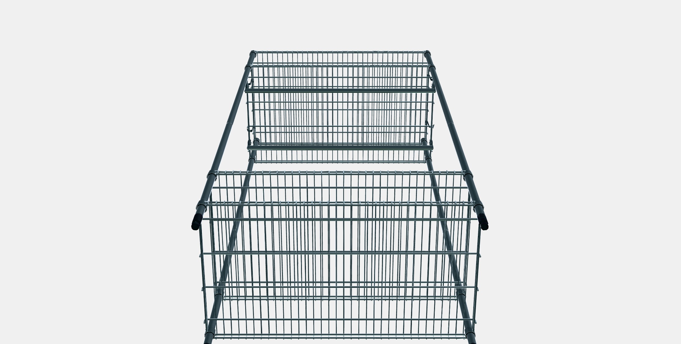 OMAR Bookcase with clothes rack Low-poly 3D model_8