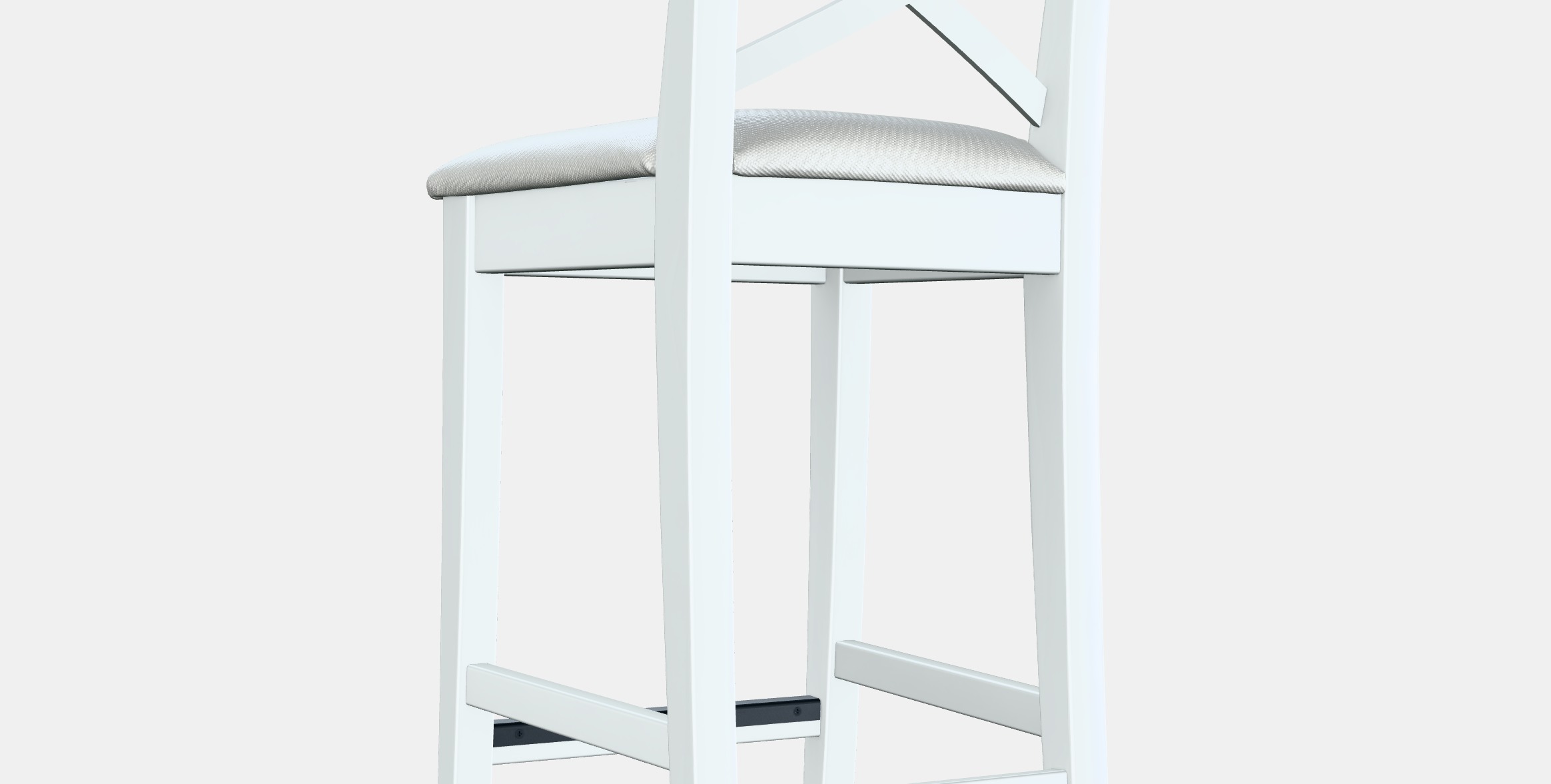 INGOLF Bar stool with backrest 1 Low-poly 3D model_2