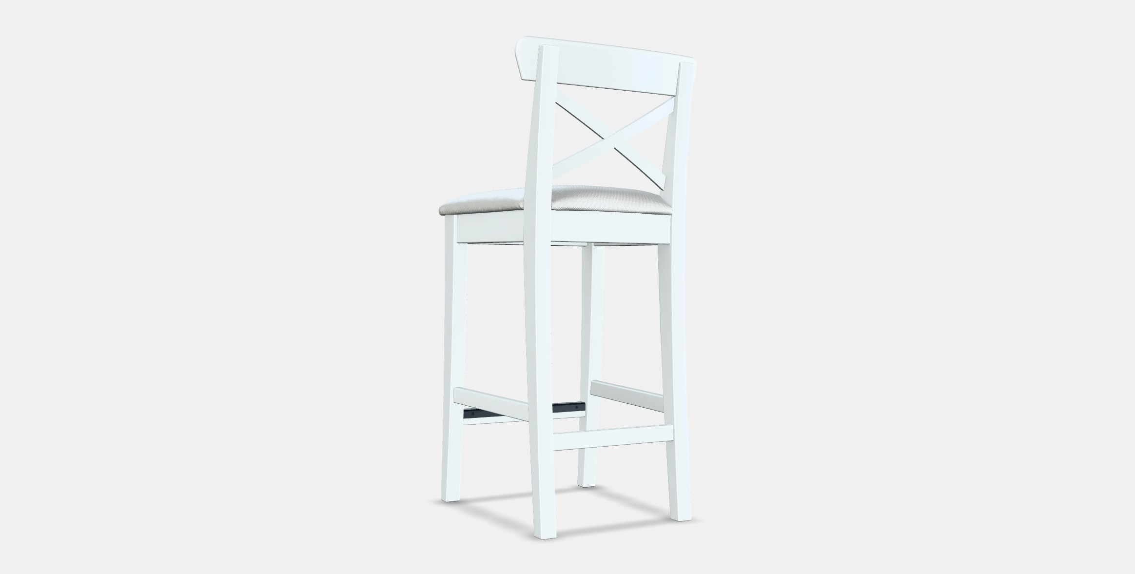 INGOLF Bar stool with backrest 1 Low-poly 3D model_16