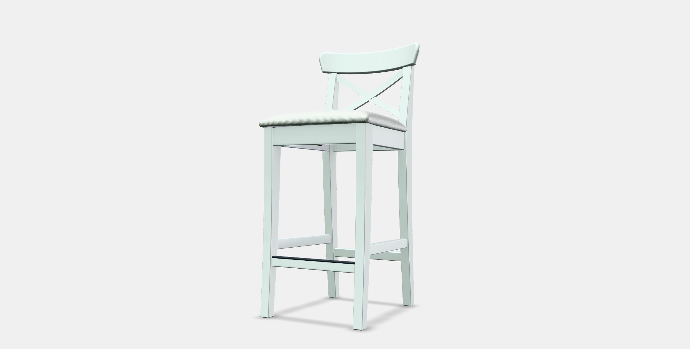 INGOLF Bar stool with backrest 1 Low-poly 3D model_12