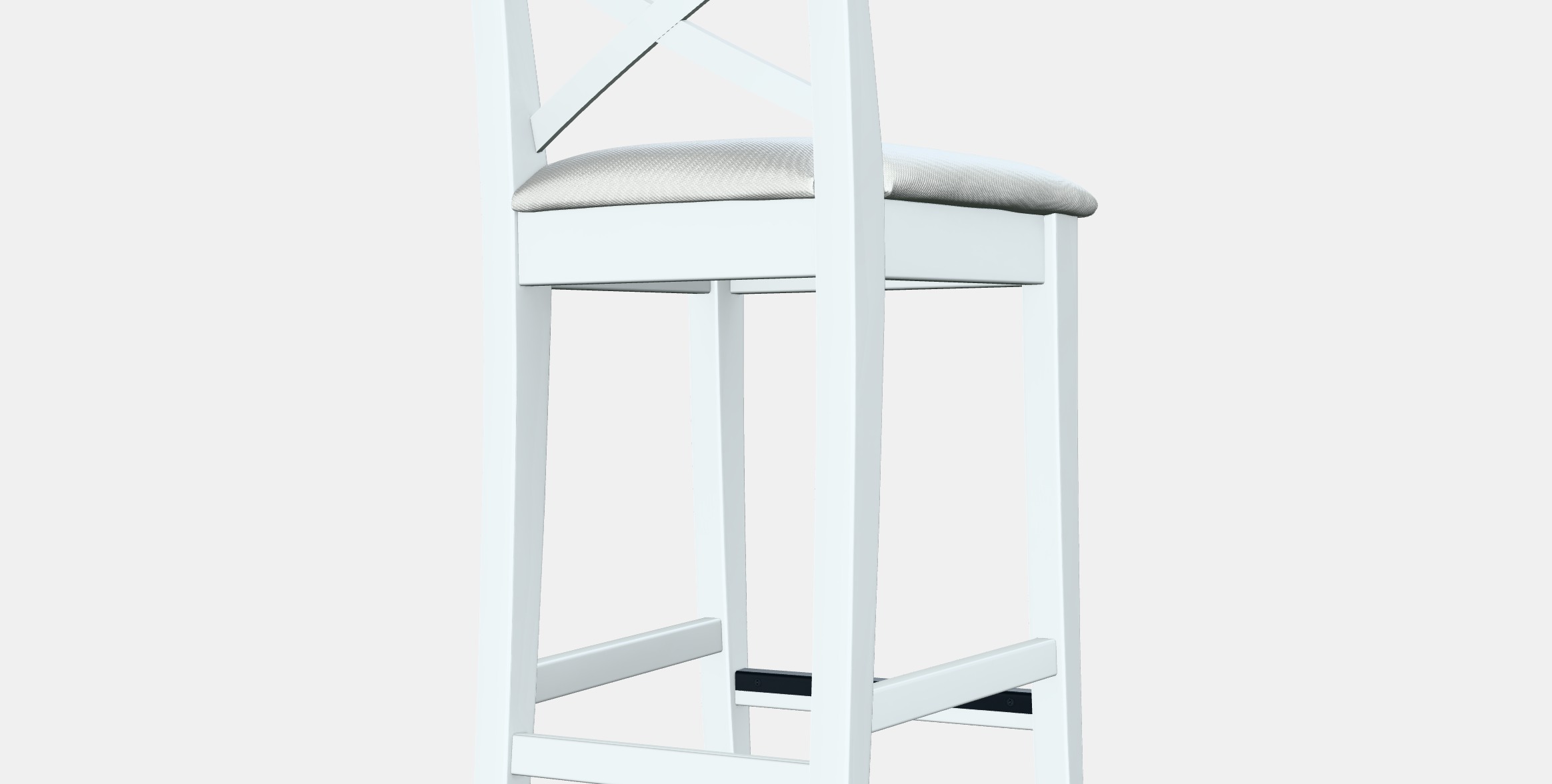INGOLF Bar stool with backrest 1 Low-poly 3D model_6