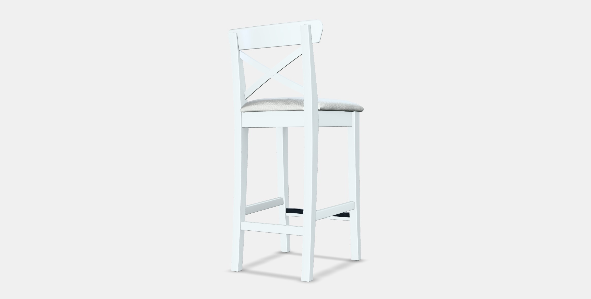 INGOLF Bar stool with backrest 1 Low-poly 3D model_5