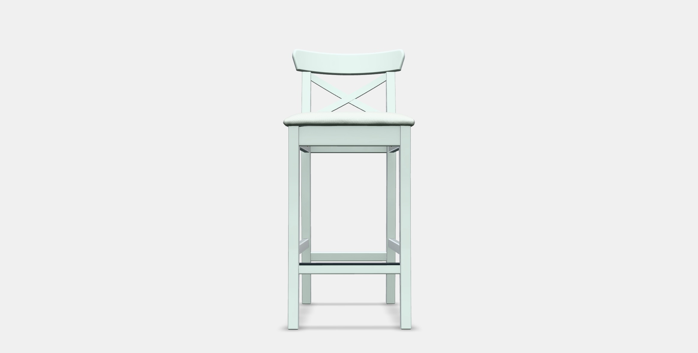 INGOLF Bar stool with backrest 1 Low-poly 3D model_10