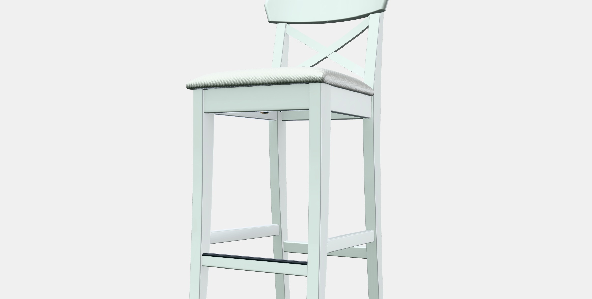 INGOLF Bar stool with backrest 1 Low-poly 3D model_13