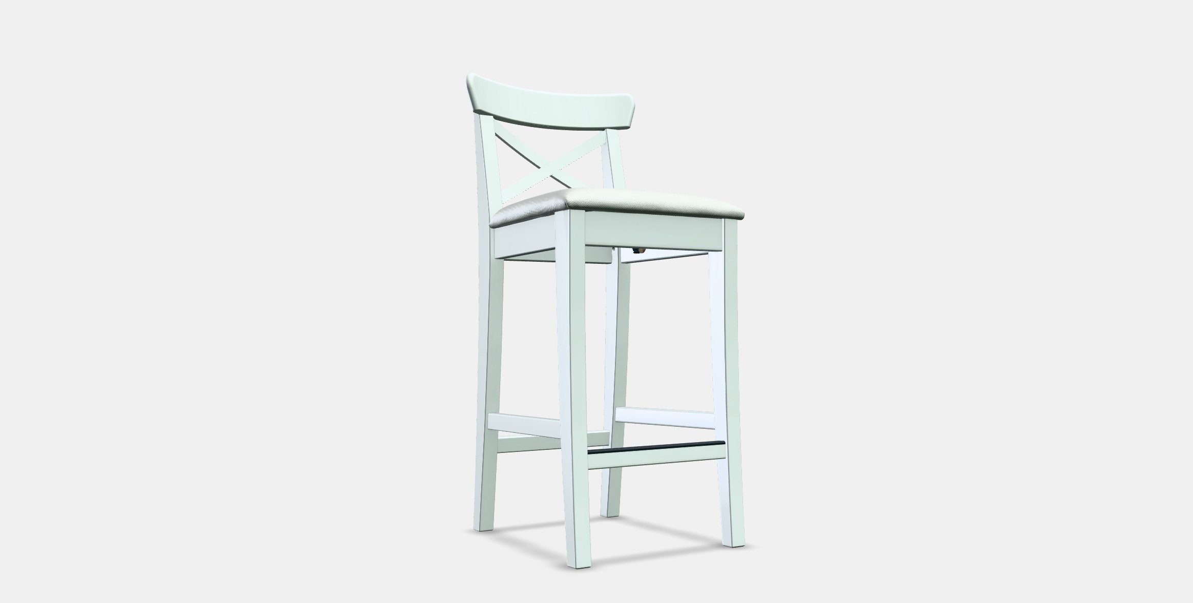 INGOLF Bar stool with backrest 1 Low-poly 3D model_3