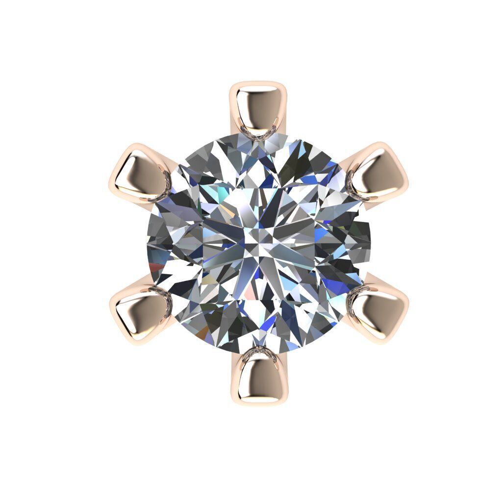 Diamond Studs Earrings 3dm stl details 3D print model 3D print model_2