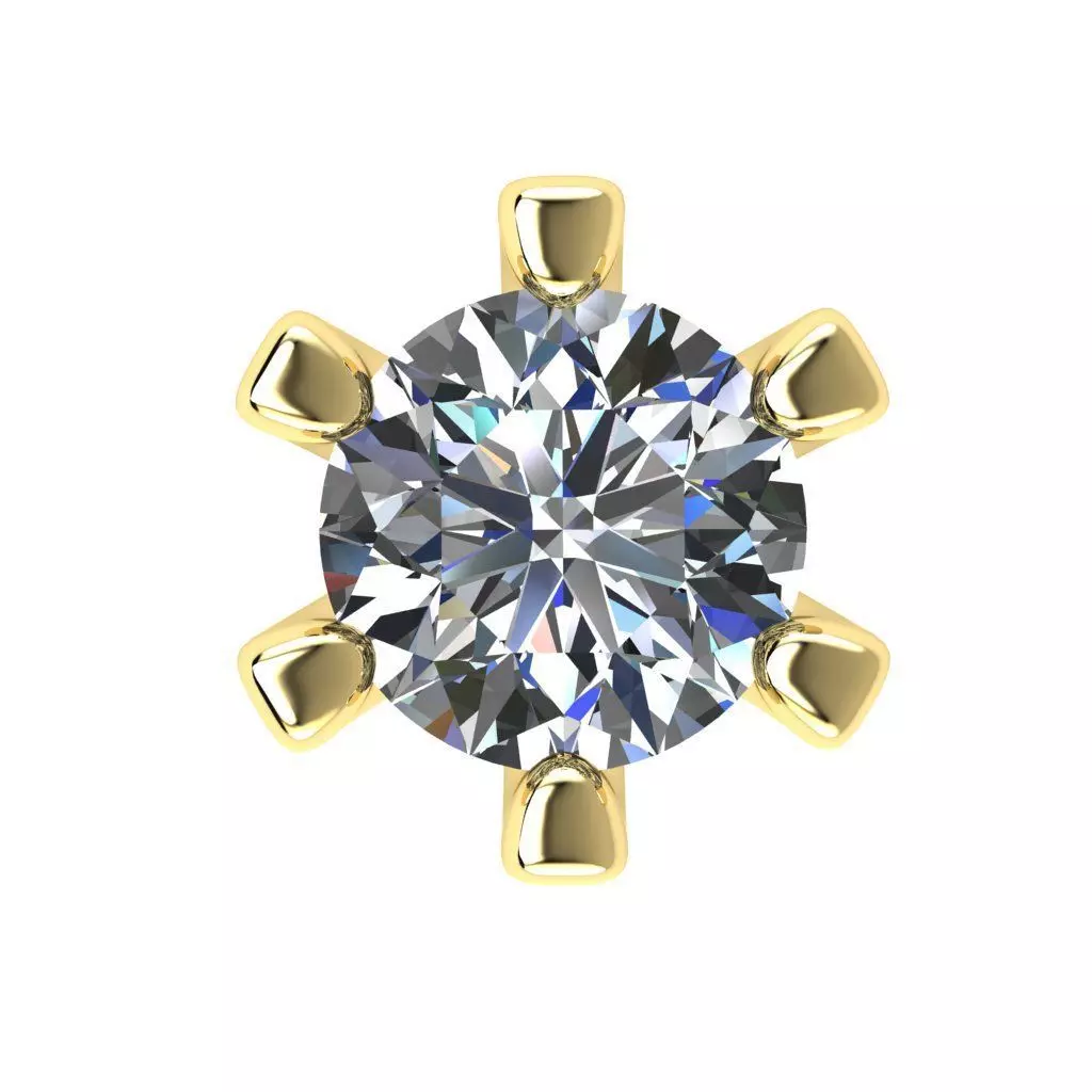 Diamond Studs Earrings 3dm stl details 3D print model 3D print model_0