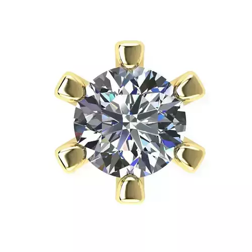 Diamond Studs Earrings 3dm stl details 3D print model