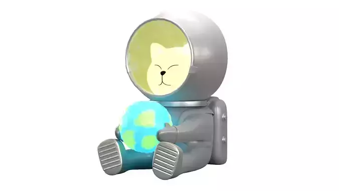 Cute Cat Space Suit 3D stl 3D print model