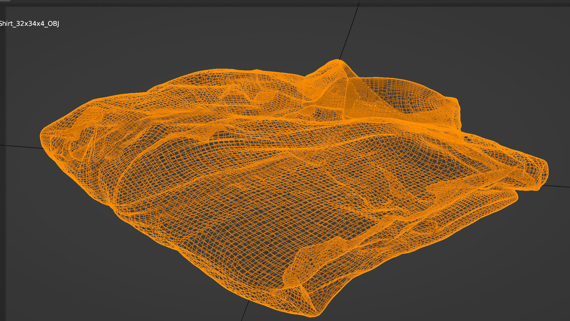 Blue generic folded shirt with business style clothing  3D model_5