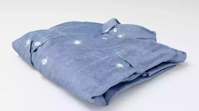 Blue generic folded shirt with business style clothing 