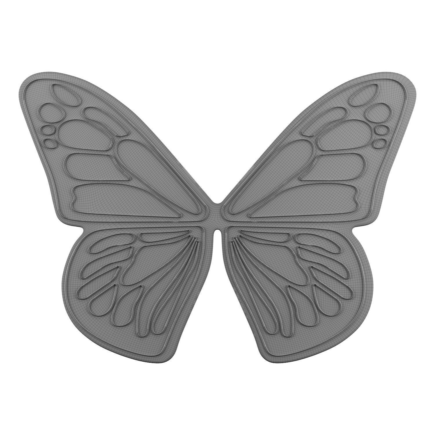 Butterfly Wings Neon Sign 3D model_4