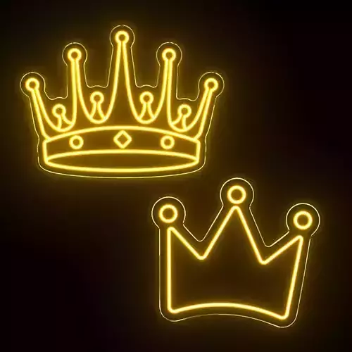 Crown Neon Signs 3D model