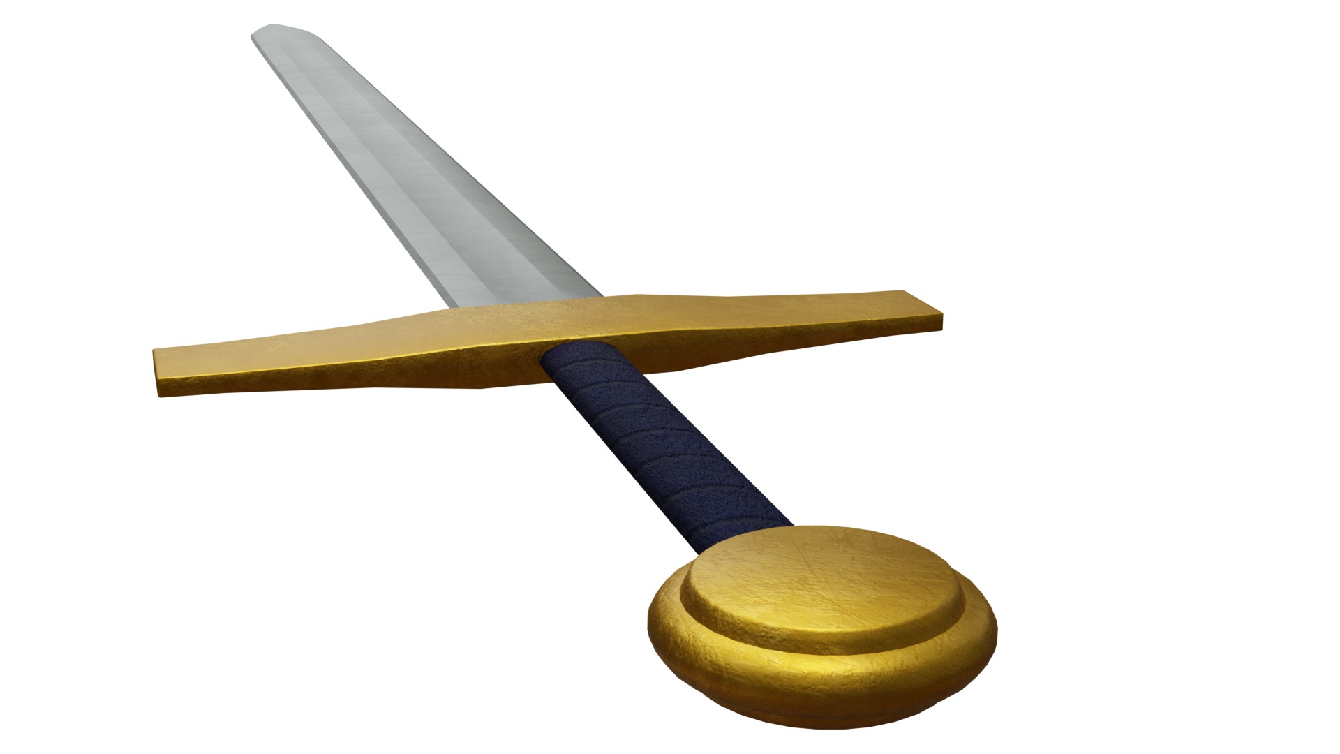 Medieval Sword Low-poly 3D model_1