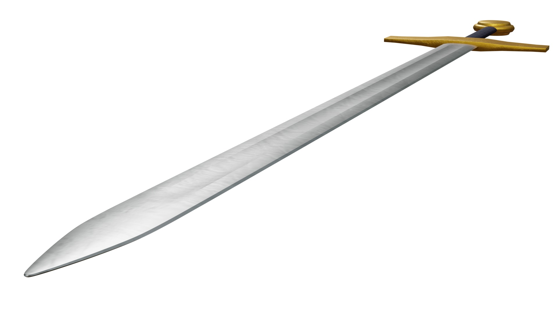 Medieval Sword Low-poly 3D model_2