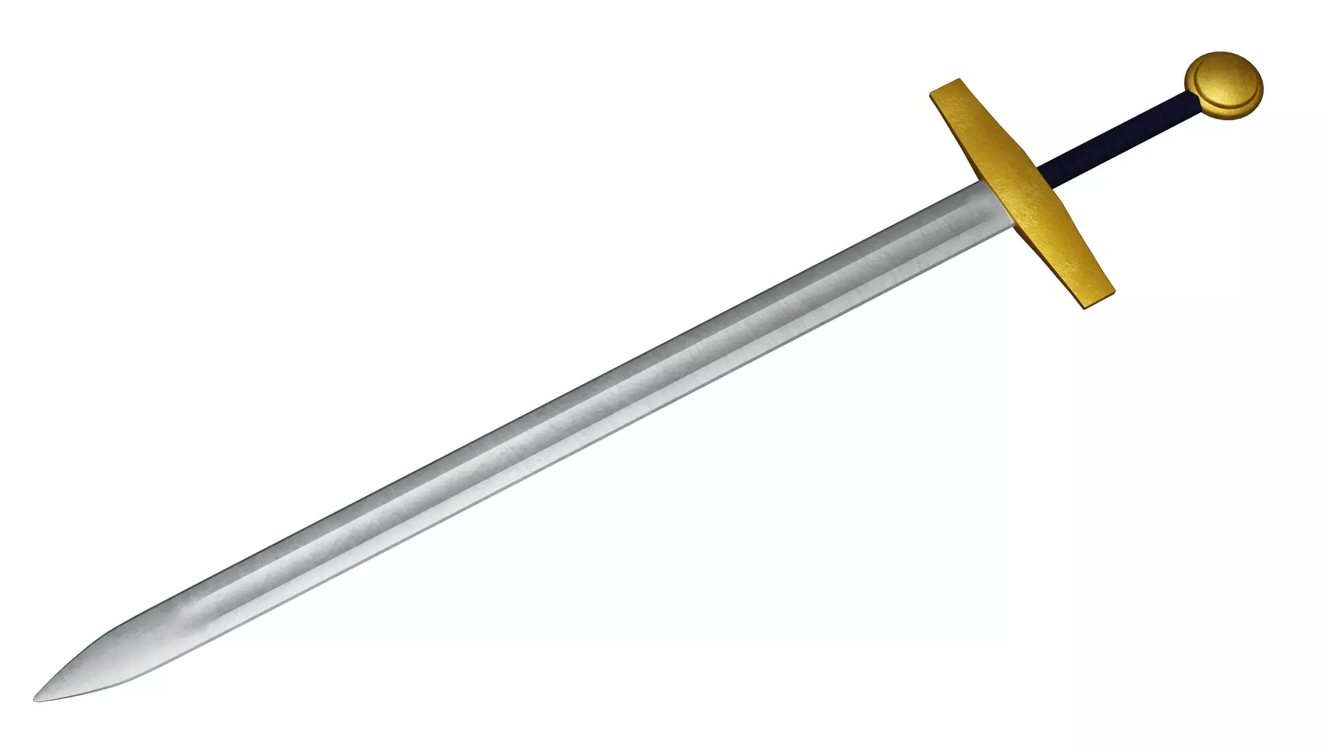 Medieval Sword Low-poly 3D model_0