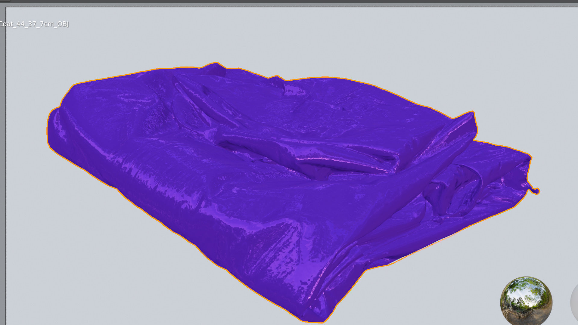 Blue windbreaker windcheater jacket generic folded for sport 3D model_4