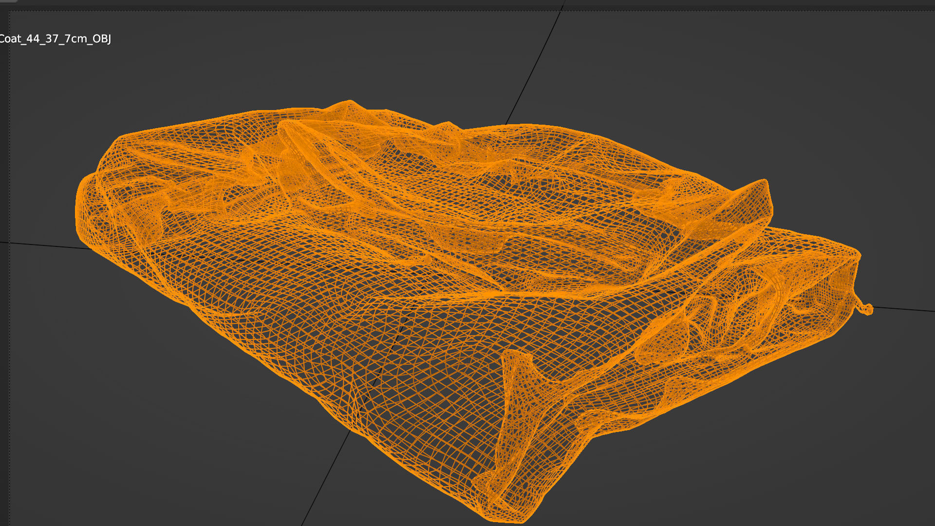 Blue windbreaker windcheater jacket generic folded for sport 3D model_5