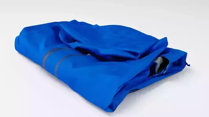 Blue windbreaker windcheater jacket generic folded for sport