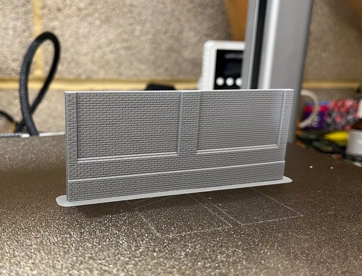 Model Railway Station High Wall Single Side FDM and Resin 3D print model_0